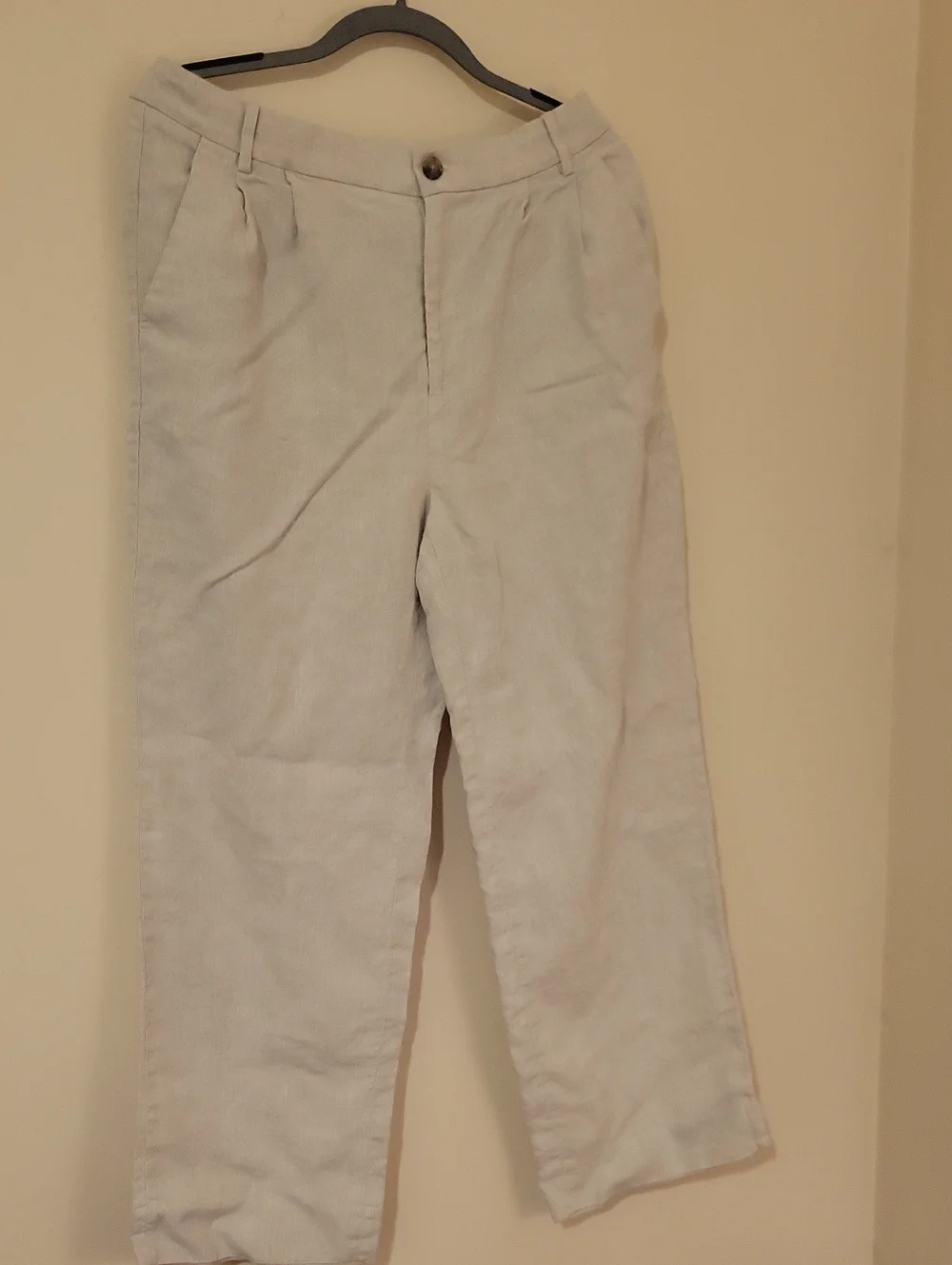 #20G (5 for $35) Women's Light Beige 100% Linen Casual Pants